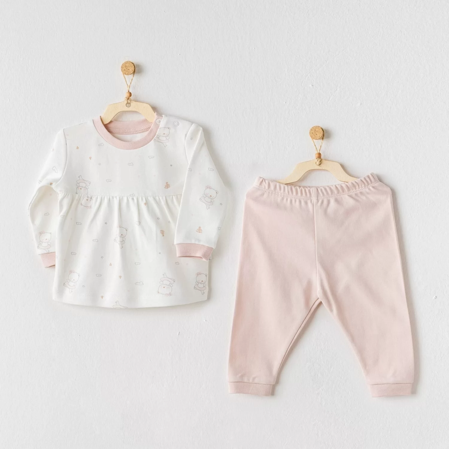 Ballerina 2li Bebek Takım Ecru Pink - Görsel 2