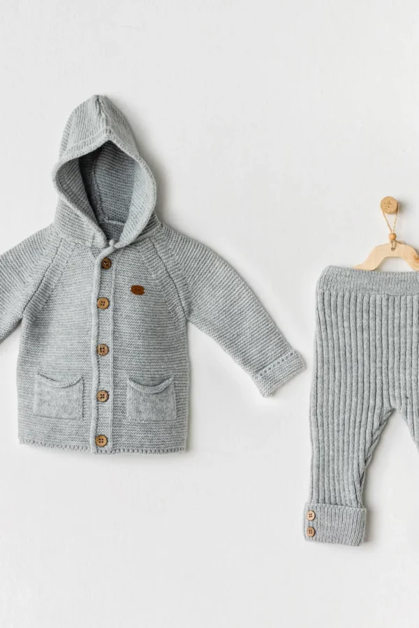Knitwear 2'li Triko Takım Grey Melange