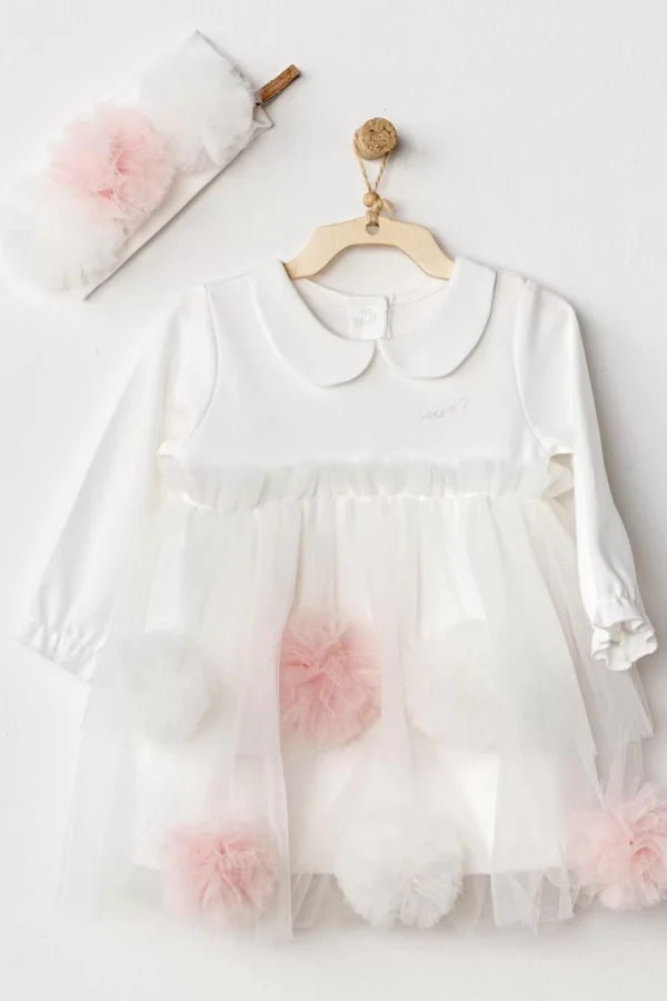 Dress Band Petit Love Elbise Takım Ekru