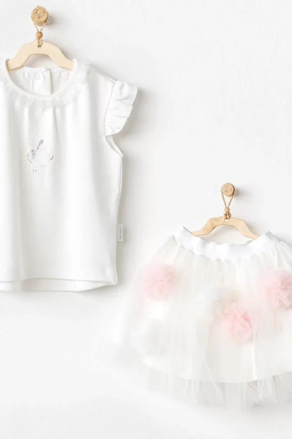 Andywawa Ac24503 Petit Love 2'li Bebek Takım Ekru