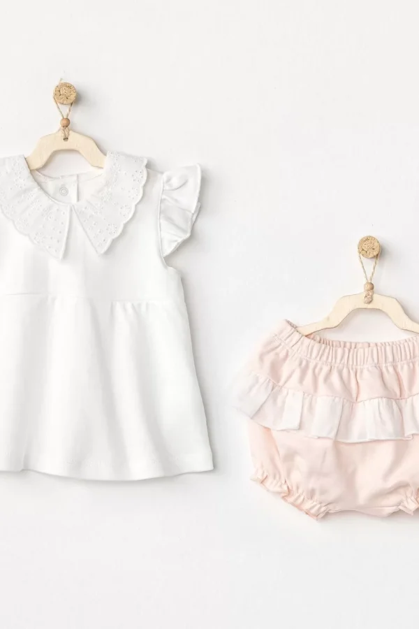 Duck 2'li Bebek Takım Ecru Pink