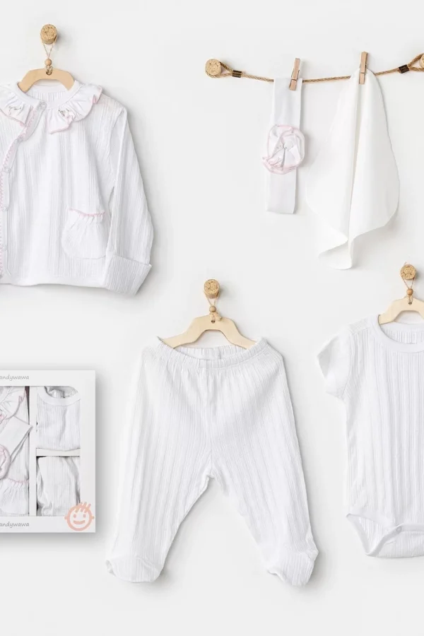 Newborn Have A Nice Day 5'li Hastane Çıkış Seti White