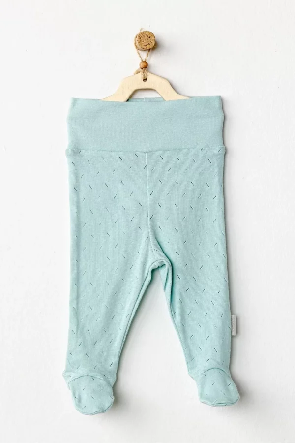 Jacquard Patikli Bebek Pantolon Green