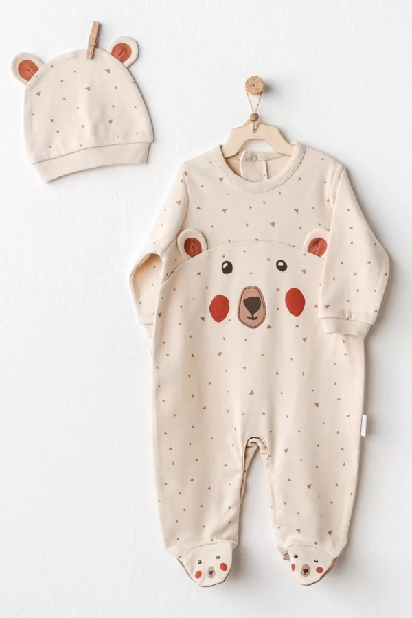 Adventurous Bear Bebek Tulum Takım Beige