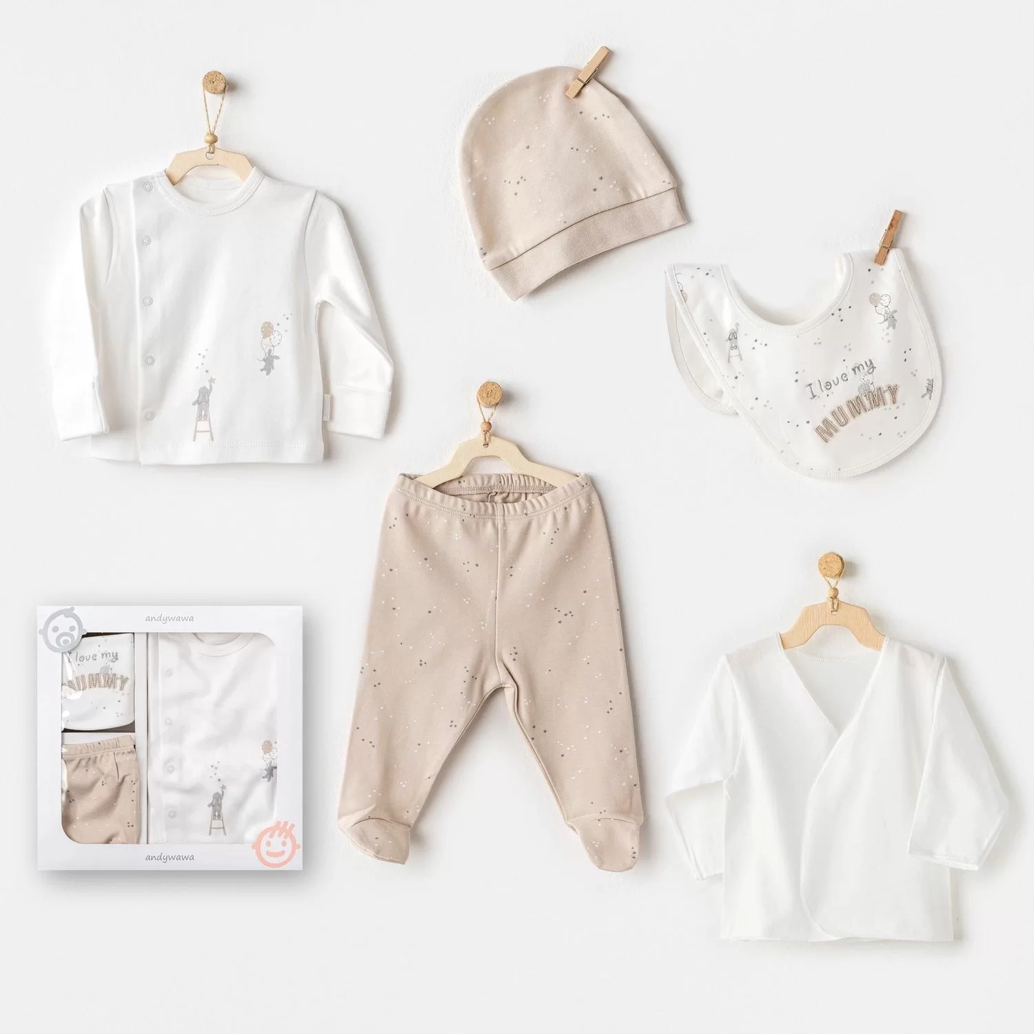 5060 Happy Everyday 5'li Hastane Çıkışı Beige - Görsel 2