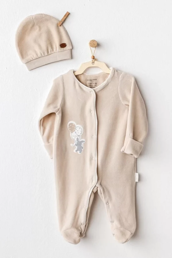 Happy Everyday Kadife Tulum Takım Beige