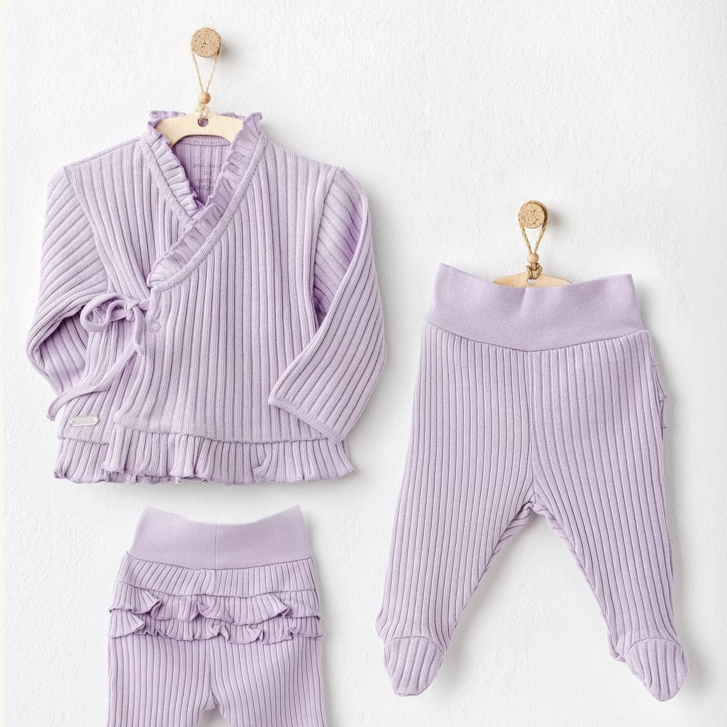 Sweet Penguin 2'li Bebe Takım Lila - Görsel 2