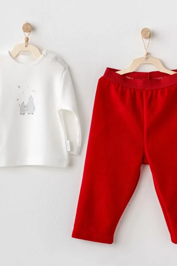 Happy Newyear 2'li Bebe Takım Red