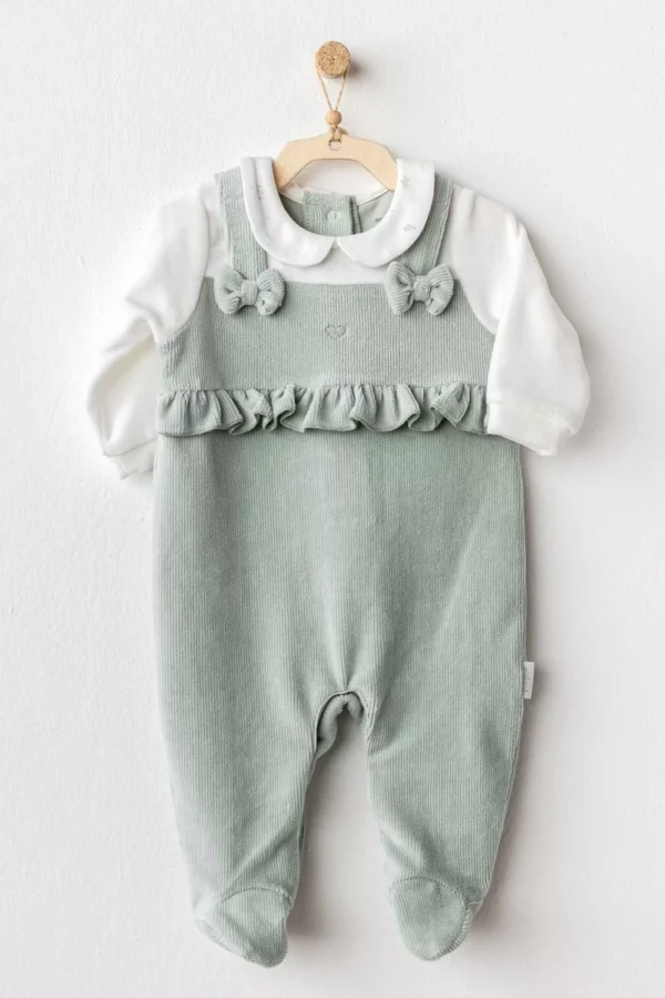 Cute Bear Friends Kadife Tulum Green