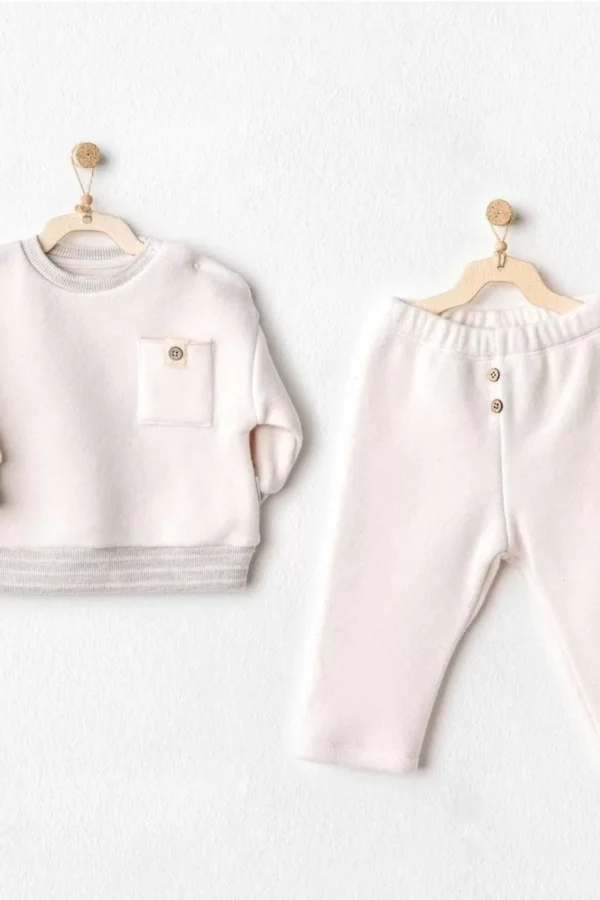 5158 Soft 2'li Bebe Takım Ekru