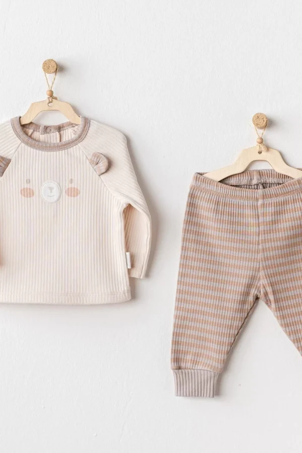 Bear Time 2'li Bebe Takım Light Beige