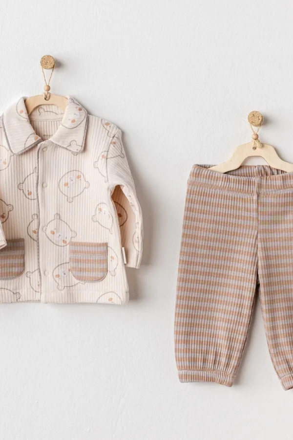 Bear Time 2'li Bebe Takım Light Beige
