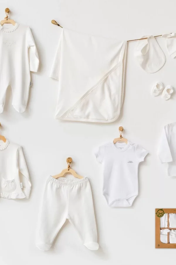 Natura Wawa Organic Gots 10 Parça Hastane Çıkışı Ekru