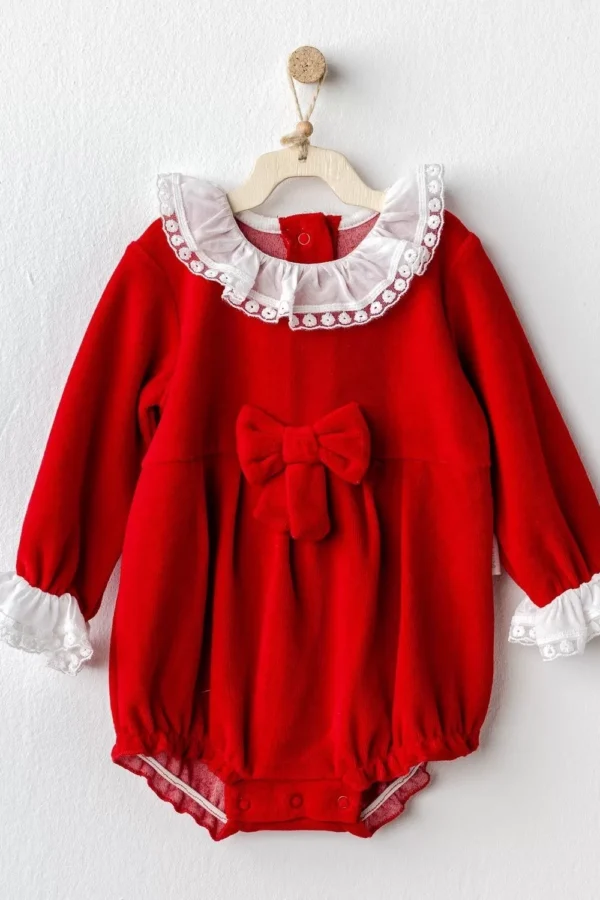 Happy Newyear Kadife Bebe Tulum Red