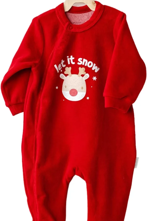 Happy Newyear Kadife Bebek Tulum Red