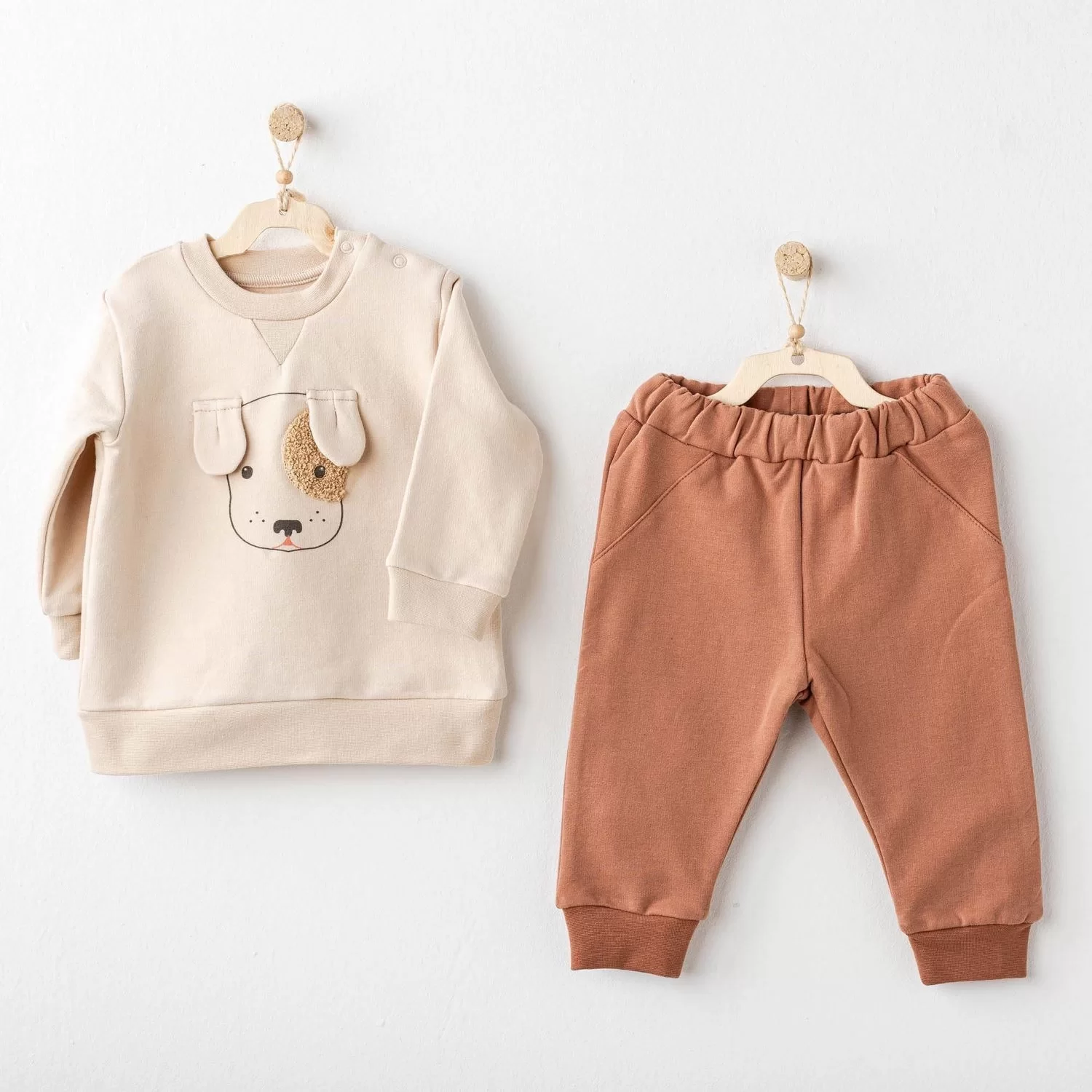 Basic 2'li Bebe Takım Beige - Görsel 2