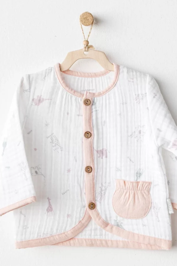 Andywawa Ac25523 Love Family Müslin Ceket Ekru