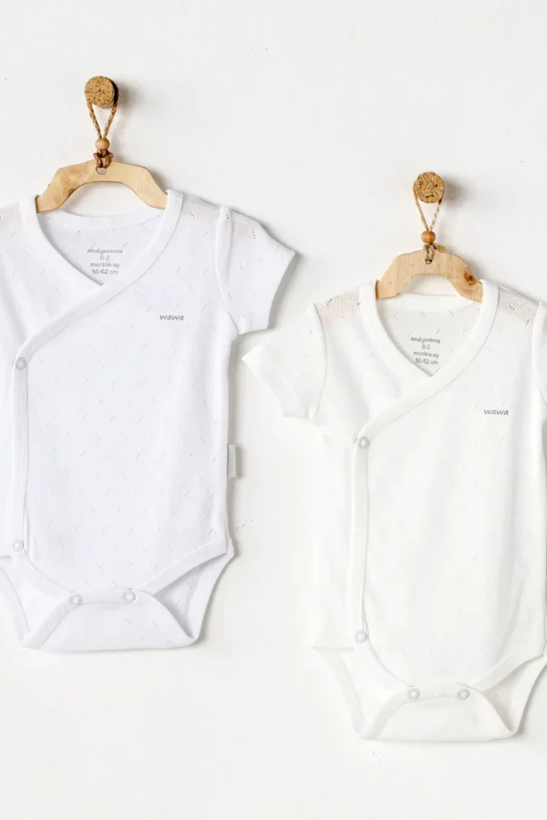 Ac25555 Jacquard Basic 2'li Zıbın Body Ecru White