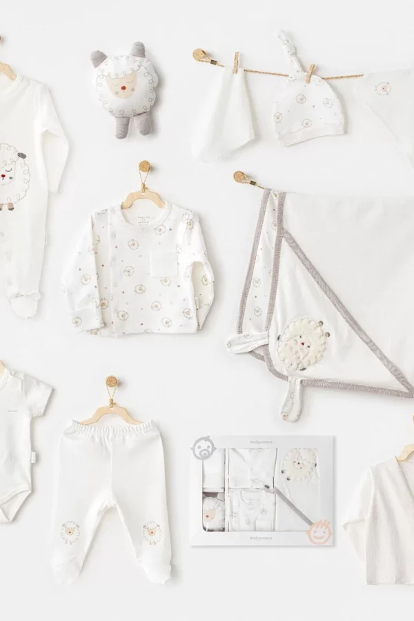Andywawa Ac25561 Newborn Set Tinny Ships 10'lu Hastane Çıkışı Ekru