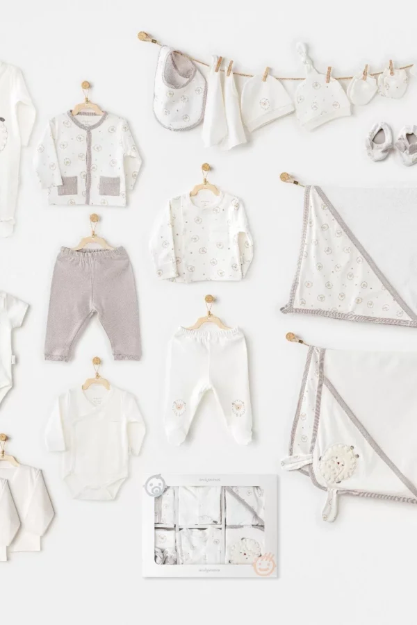 Andywawa Ac25562 Newborn Set Tinny Ships 20'li Hastane Çıkışı Ekru