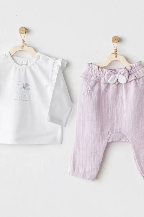Magical Butterlfy 2'li Bebe Takım Lila