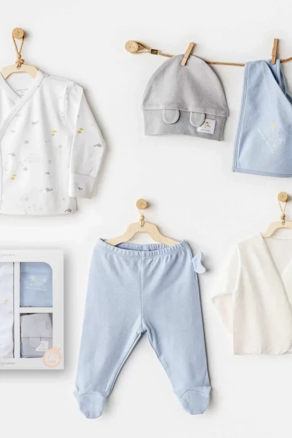 Ocean İs My Happy Place 5 Parça Hastane Çıkışı White