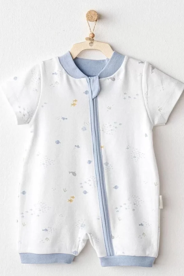 Andywawa Ac25605 Ocean İs My Happy Place Bebek Tulum White