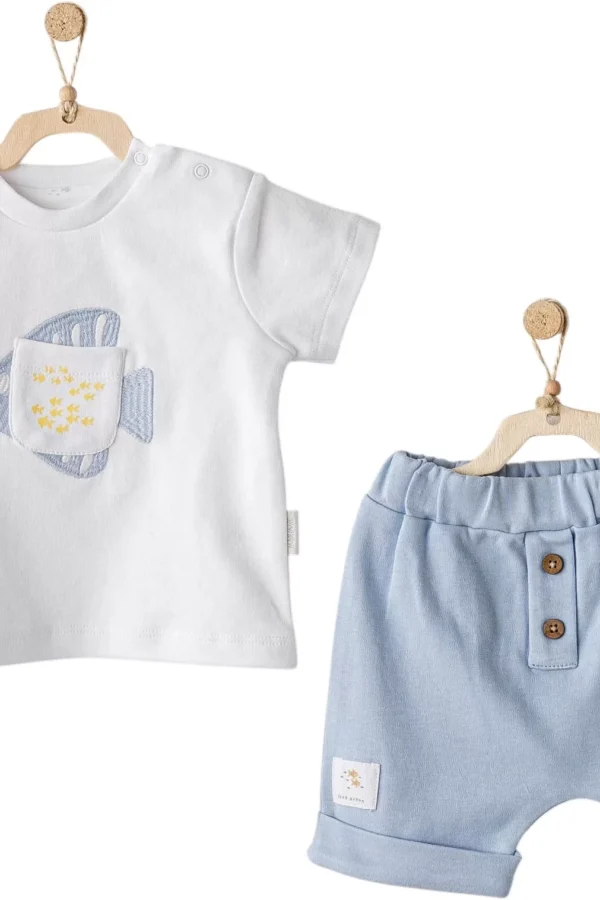 Ocean İs My Happy Place 2'li Bebe Takım Blue