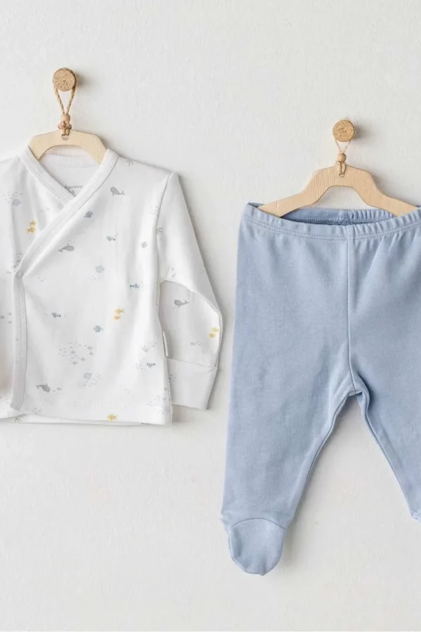 Ocean İs My Happy Place 2'li Bebek Zıbın Blue