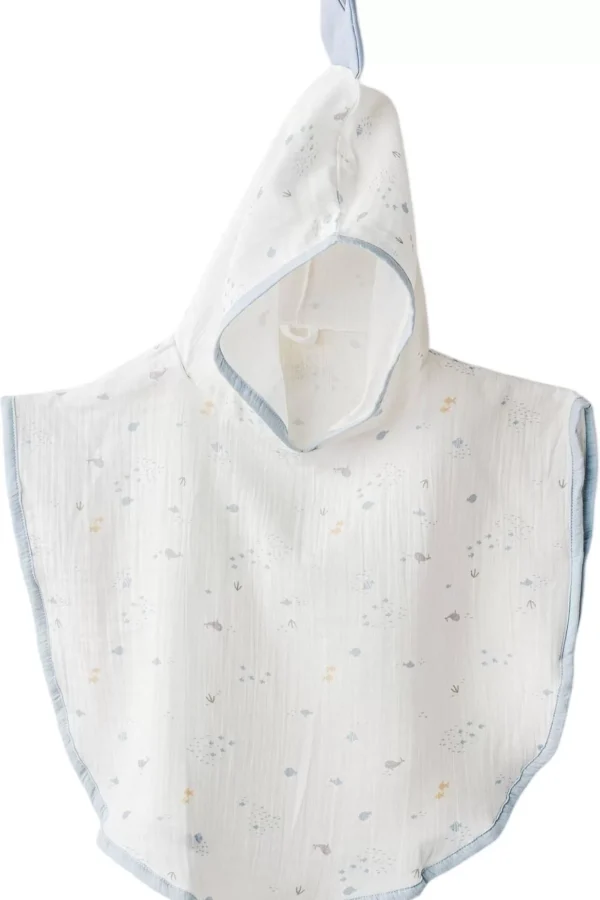 Andywawa Ac25612 Ocean İs My Happy Place Müslin Panço White