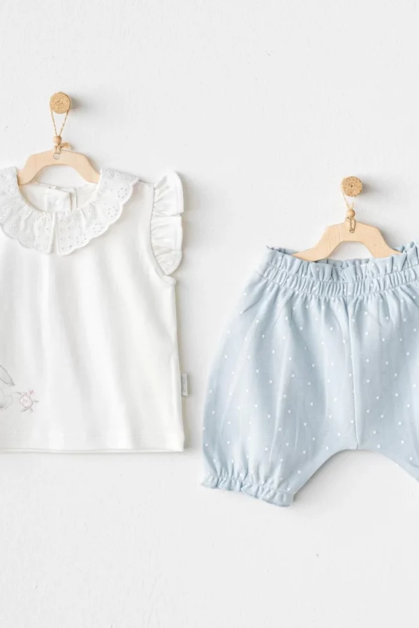 Cuddly Bunny Bear 2'li Bebe Takım Blue