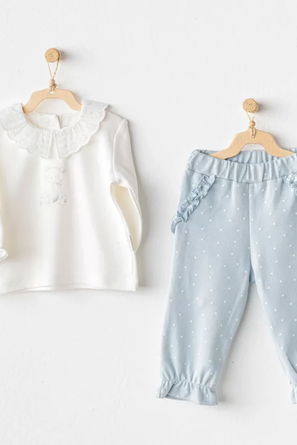 Andywawa Ac25633 Cuddly Bunny Bear 2'li Takım Blue