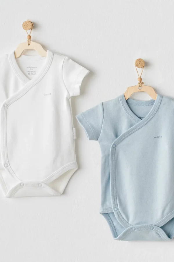 Ac25643 Cuddly Bunny Bear 2'li Zıbın Body Ekru Mavi