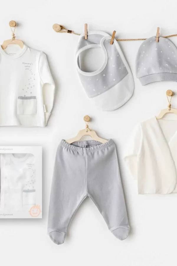 Andywawa Ac25700 Mommy's Little Star 5'li Hastane Çıkışı Ekru