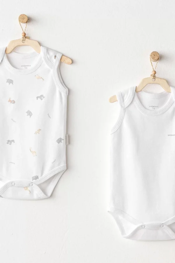 Andywawa Ac25806 Little King 2'li Bebek Body White