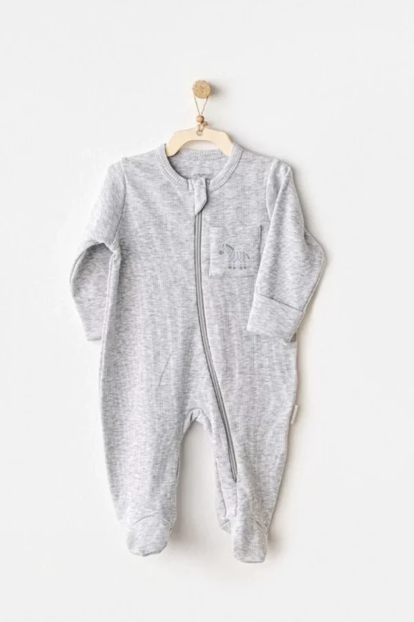 Andywawa Ac25811 Romper Little King Bebek Tulum Grey