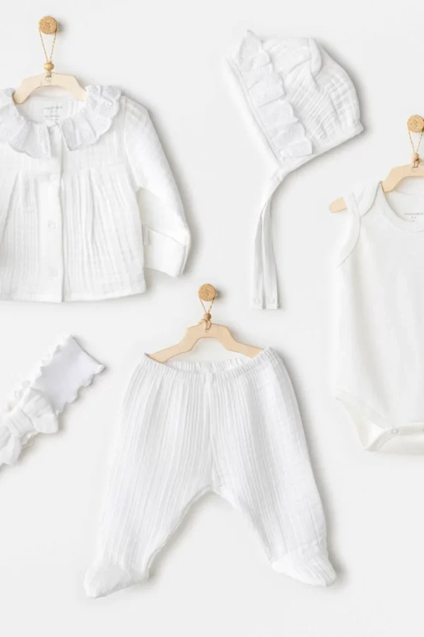 Natural Gift Müslin 5'li Hastane Çıkışı White