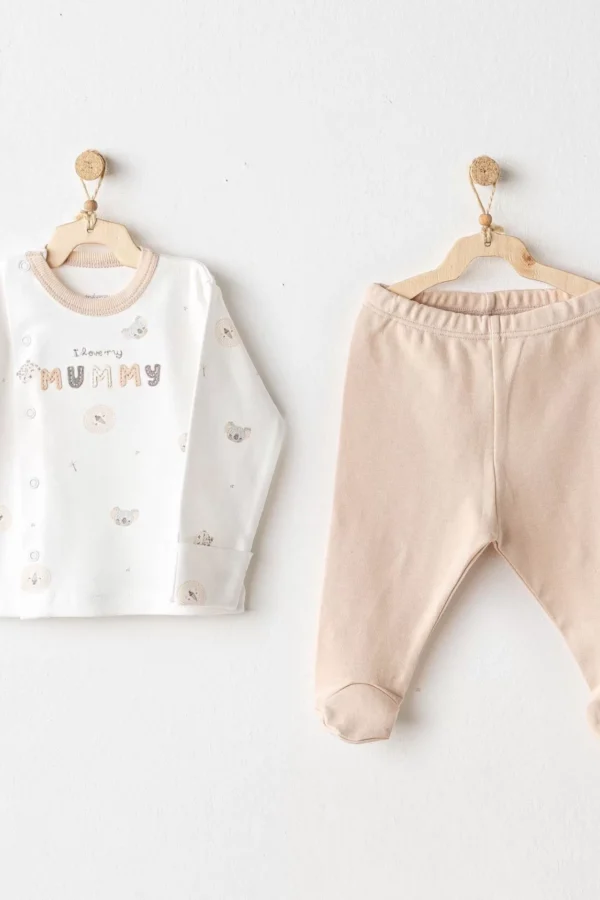 Happy Animals 2'li Zıbın Set Beige