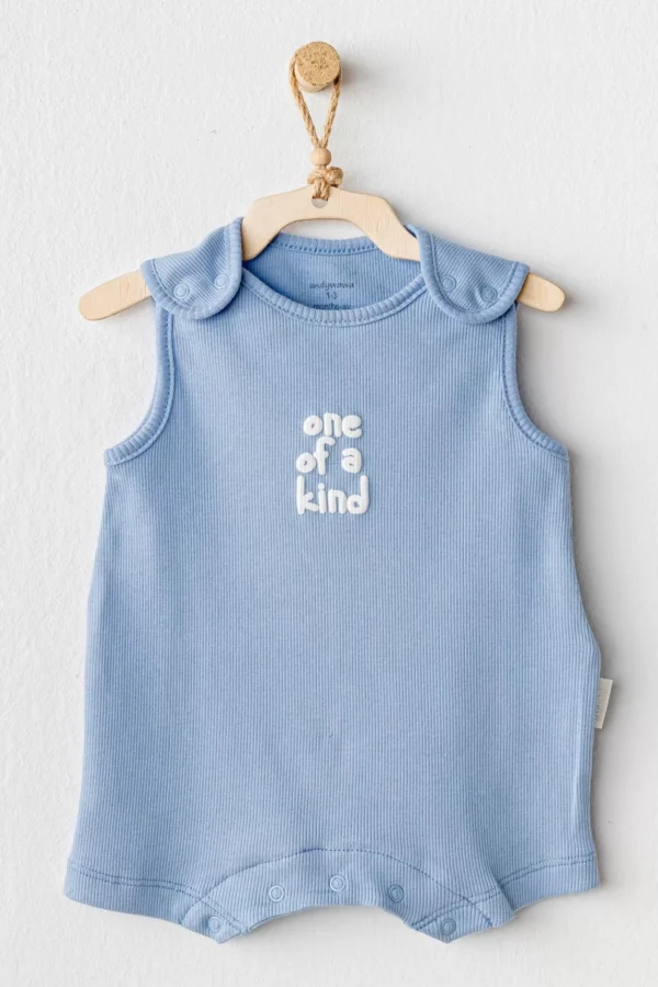 Andywawa Ac25895 Romper Basic Bebek Tulum Blue