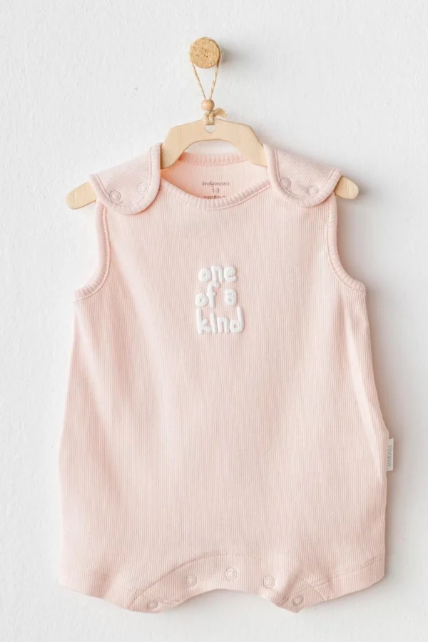 Andywawa Ac25895 Romper Basic Bebek Tulum Salmon