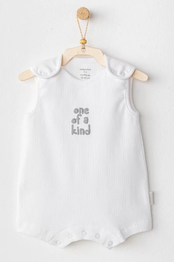 Andywawa Ac25895 Romper Basic Bebek Tulum White