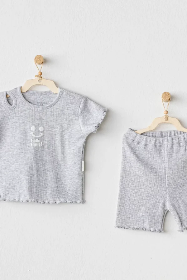 Basic 2'li Takım Grey Melange