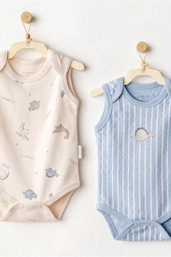 Andywawa Ac25921 Dino 2'li Bebek Body Beige Blue