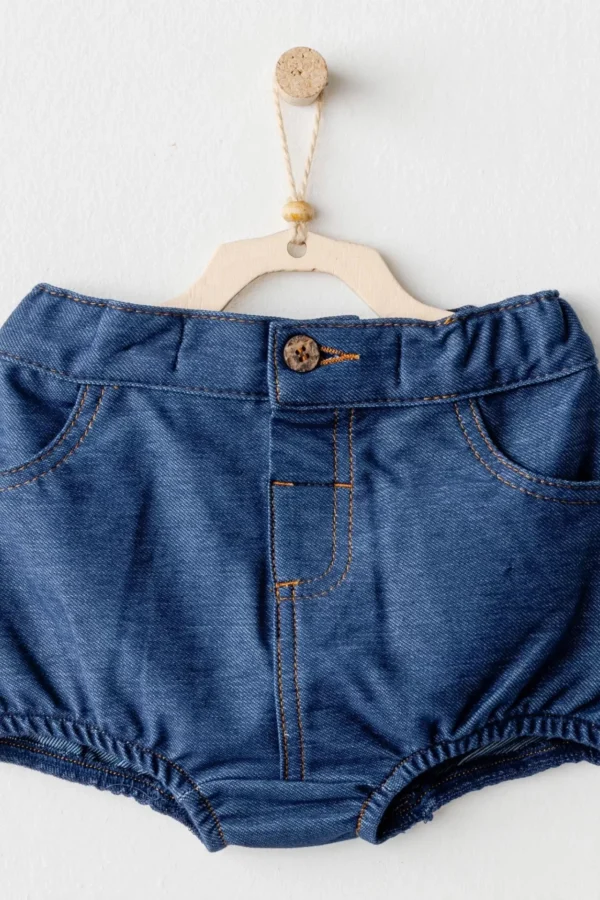 Andywawa Ac25933 Casual Bebek Şort İndigo