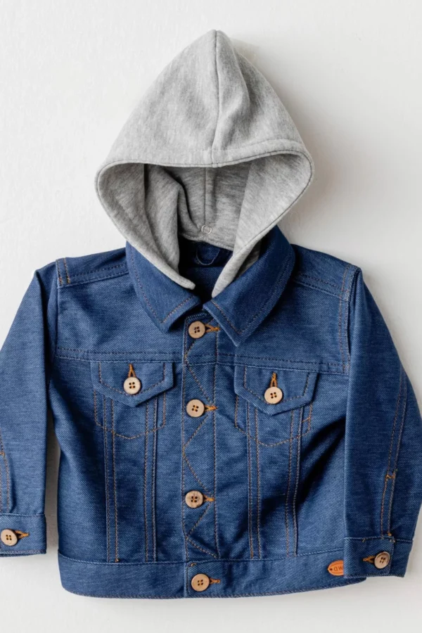 Andywawa Ac25936 Jacket Casual Bebek Ceket İndigo