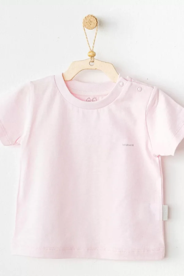 Andywawa Ac25971 Casual Bebek Tişört Pink