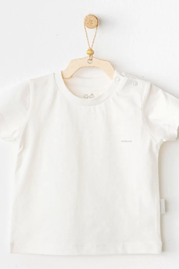 Andywawa Ac25971 Casual Bebek Tişört White