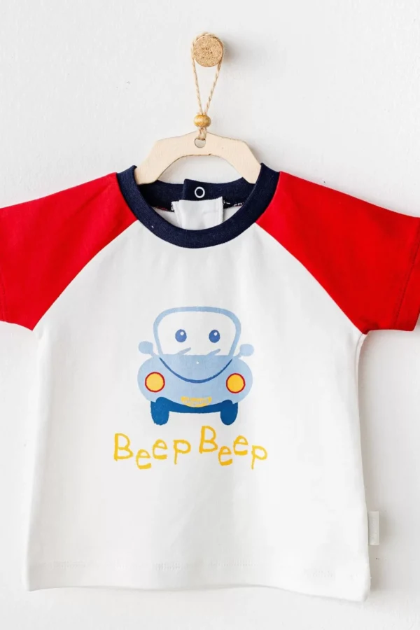 Andywawa Ac25976 Casual Bebek Tişört White