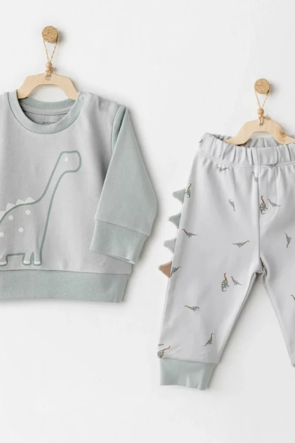 Mummy S Snuggle Saurus 2'li Bebek Takım Green