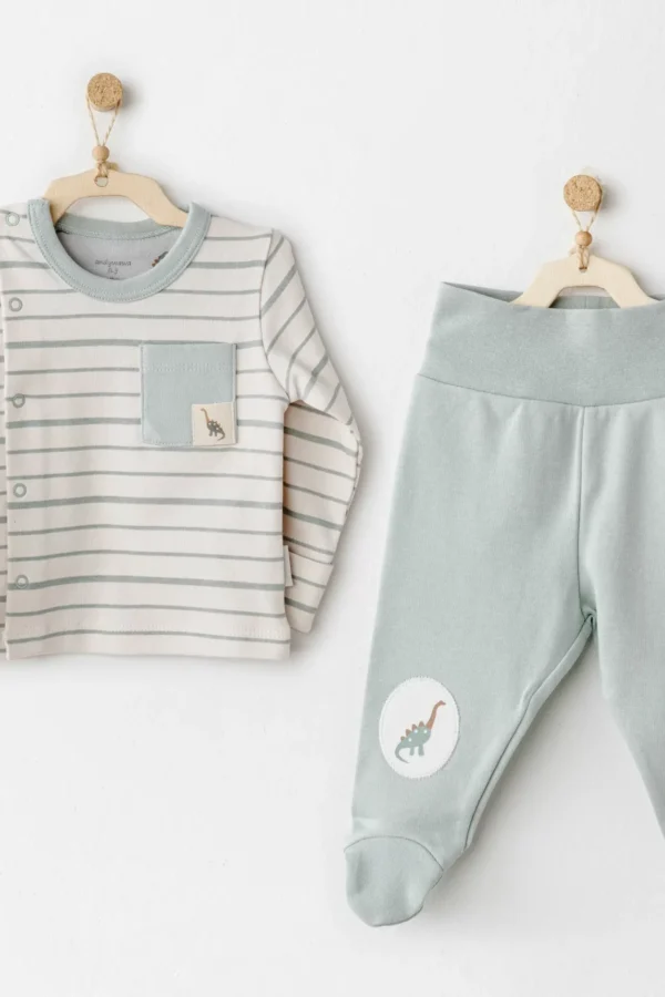 Mummy S Snuggle Saurus 2'li Zıbın Takım Green